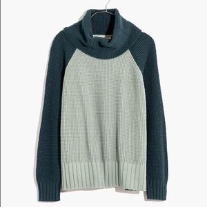 Madewell colorblock turtleneck sweater